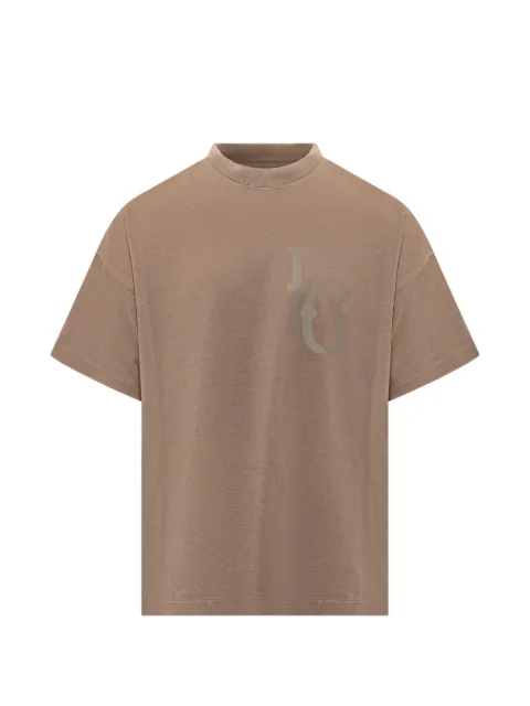 Fear Of God logo-print drop-shoulder T-shirt Brown FG9M109928CRY