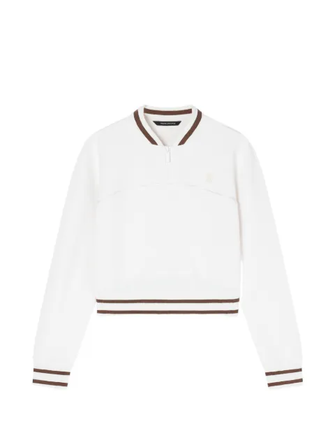 Armani Exchange striped-trim v-neck sweater White XW001748AF10804