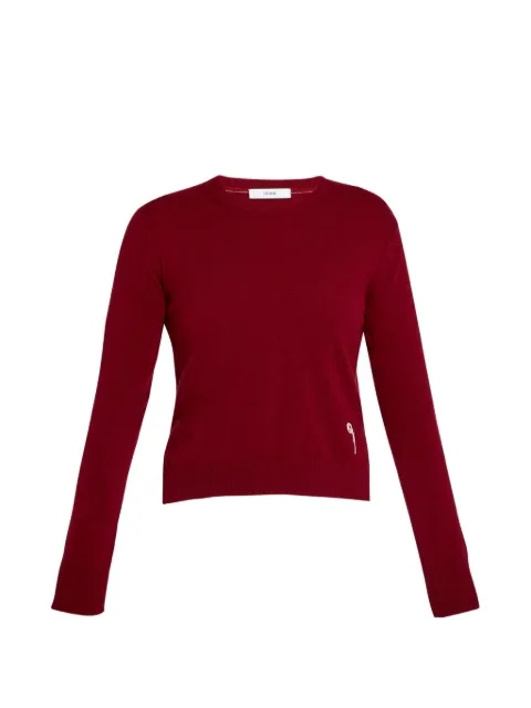 ERDEM embroidered crew-neck sweater Red AW25KT3230126001
