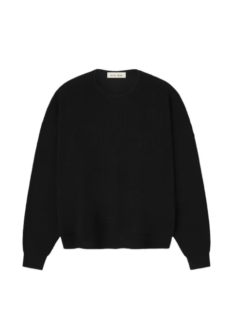 FEAR OF GOD ESSENTIALS Signature 90s waffle-knit sweater Black 192SP266131F