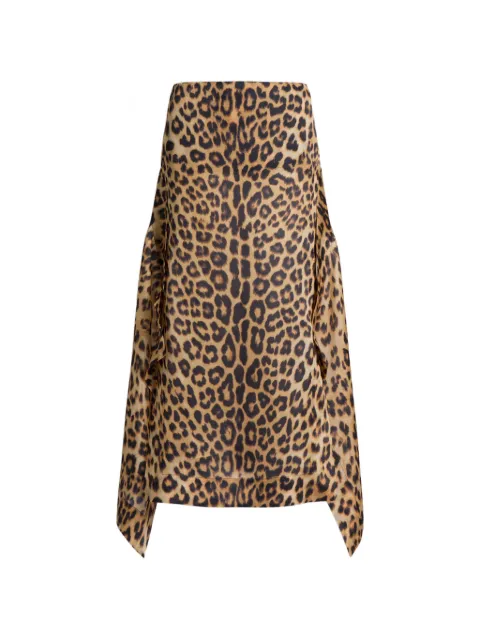 Alberta Ferretti leopard-print midi skirt Brown A01130150