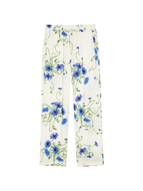 Stella McCartney cornflower print trousers Neutrals 6440293HS360