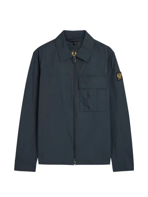 Belstaff logo-patch shirt jacket Blue 106105A