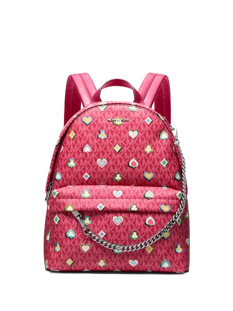 Michael Kors Slater monogram-print backpack Pink 35F5S04B6I