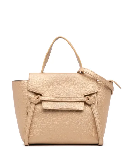 Celine Pre-Owned 2019 Nano Grained Calfskin Belt Bag satchel Gold YBUSHWNHMR2K62LF