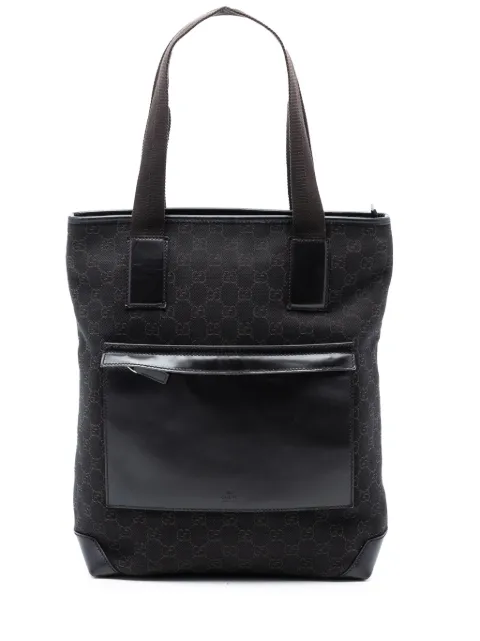 Gucci Pre-Owned 2016-2025 GG Denim tote bag Brown YATXSJO81CM85MIZ