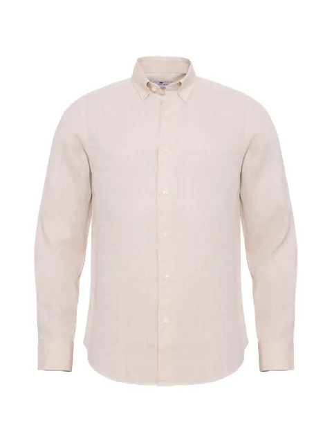 LOJA DAS MEIAS button-down collar long-sleeve shirt Neutrals COLCBOTAO