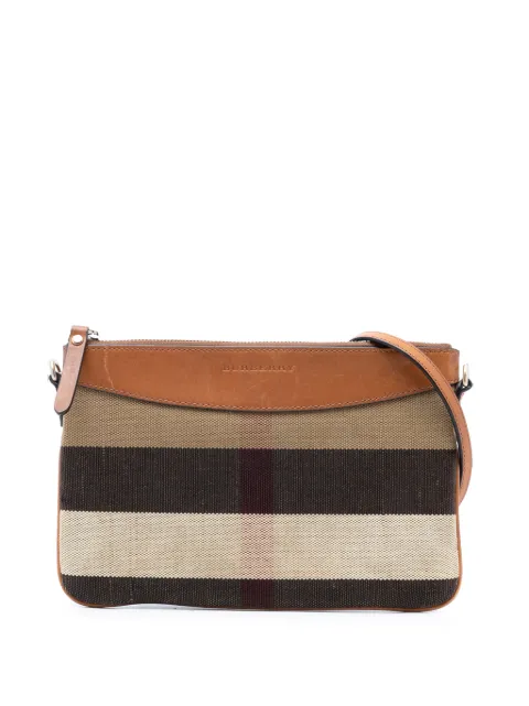 Burberry Pre-Owned 2000-2017 Mega Check Canvas Peyton crossbody bag Brown HSQ993VCVK0YU8XV