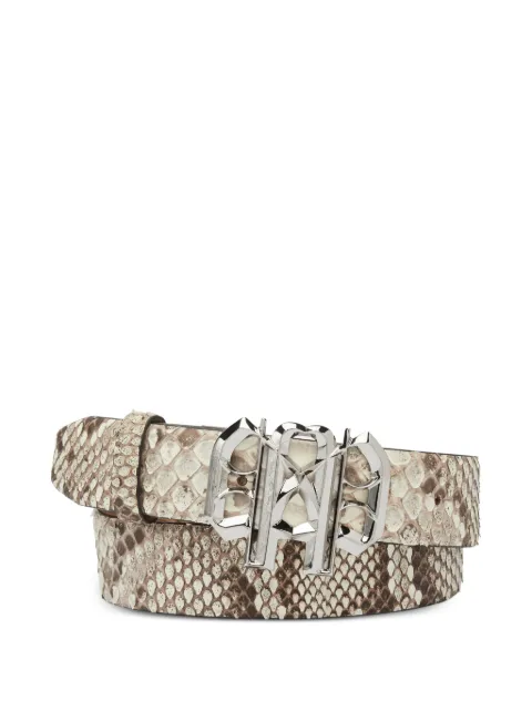 Philipp Plein python leather belt Gothic Plein Neutrals FADAWAL0003PLE029P