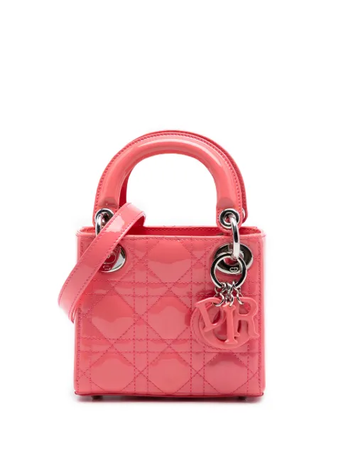Christian Dior Pre-Owned 2016 Micro Patent Cannage Lady Dior satchel Pink FQ3V78DRQCMCKQ10