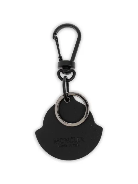 Moncler logo-patch leather keyring Black K209A6F00003M2489