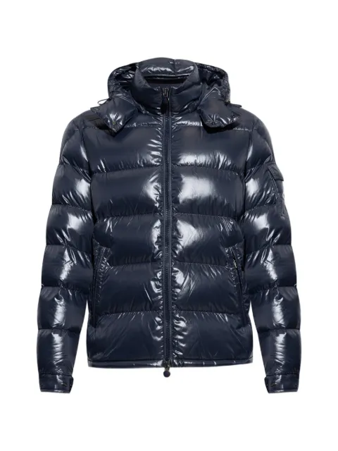 Moncler Maya hooded short down jacket Blue L20911A5360068950