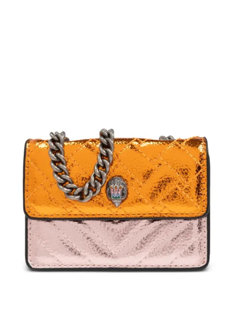 Kurt Geiger London Kensington quilted leather shoulder bag Orange MICROKENSINGTON0