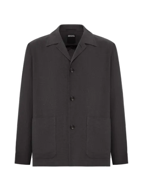 Zegna linen patch-pocket jacket Grey 376C54A31DHAQ0