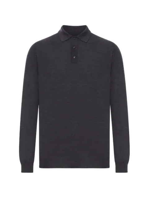 Zanone long-sleeve polo shirt Grey 810232Z0290
