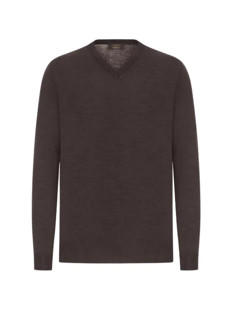 Zanone V-neck sweater Brown 810133Z0290