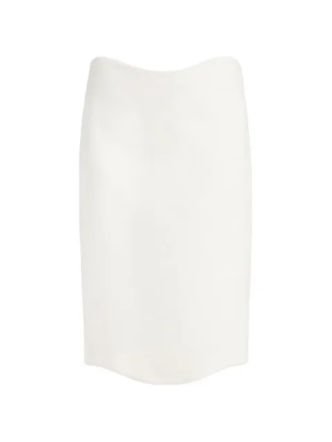 Alaïa curved-waistband pencil midi skirt Neutrals AA9J2615W206D