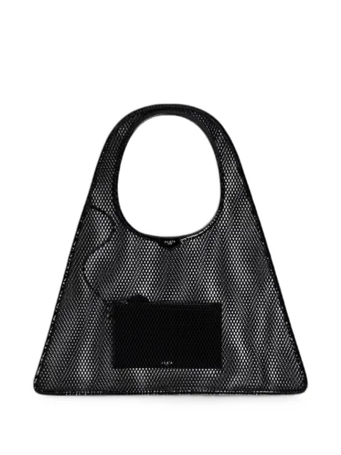 Alaïa fishnet shoulder bag Black AA1L2041CA266
