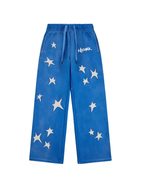 KidSuper star-patchwork track pants Blue KS001