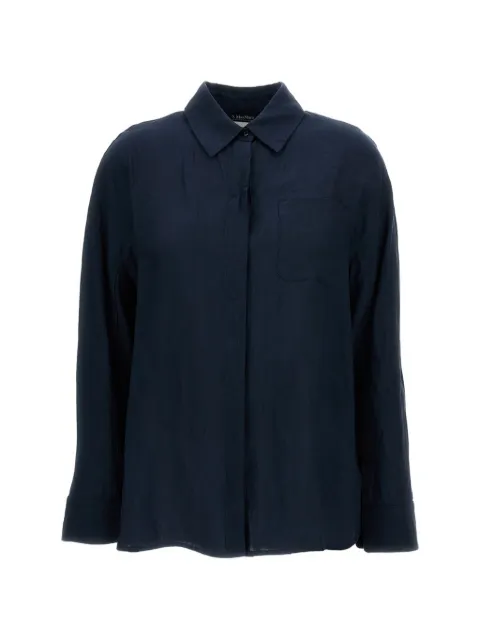 'S Max Mara Gala chest-pocket buttoned shirt Blue 261919E12