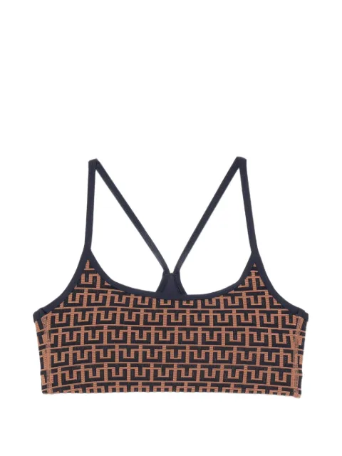 The Upside Castilla geometric-print sports bra Brown USW226043