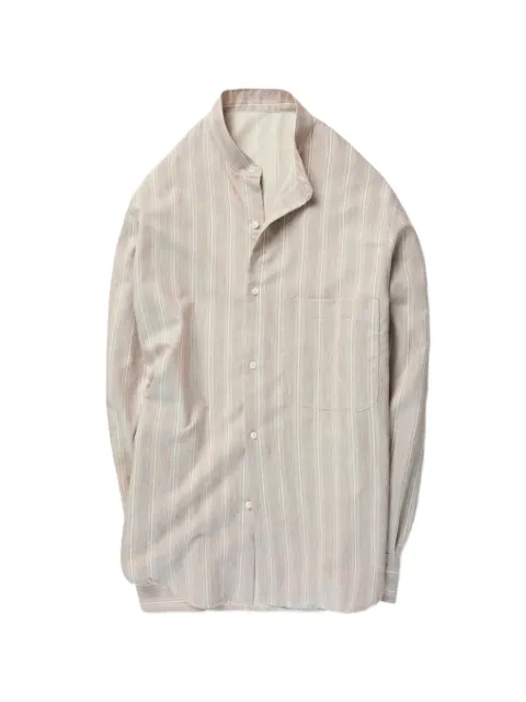 stoffa striped band-collar shirt Neutrals SH012WV000056002
