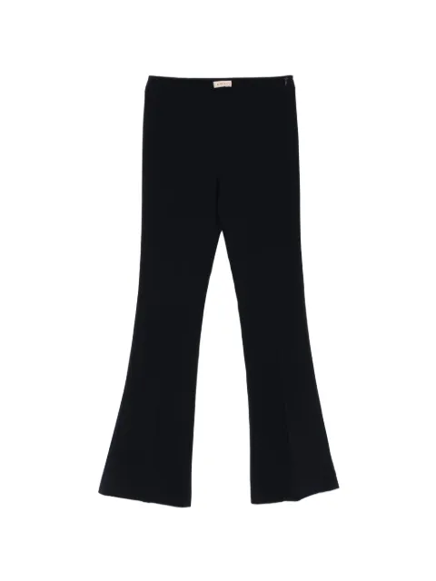 Blanca Vita pressed-crease flared trousers Blue 0224