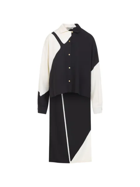 Alberta Ferretti colour-block shirt Black A02220151