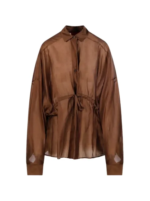 THELATEST Dalida semi-sheer shirt Brown TLW04021T0161ABTP