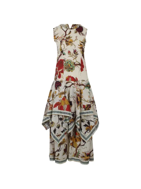 PHILIPPA 1970 Cova floral-print layered maxi dress White COVAWHITEDRESS
