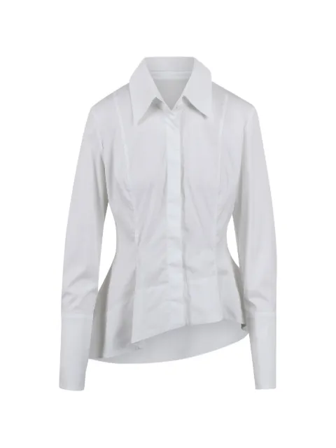 BALOSSA Linette asymmetric panelled shirt White BA817
