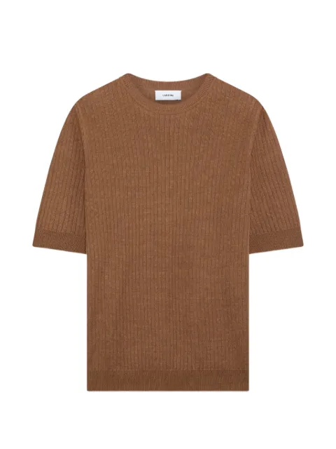 Lardini rib-knit T-shirt Brown CNLTMC77CN64015A420