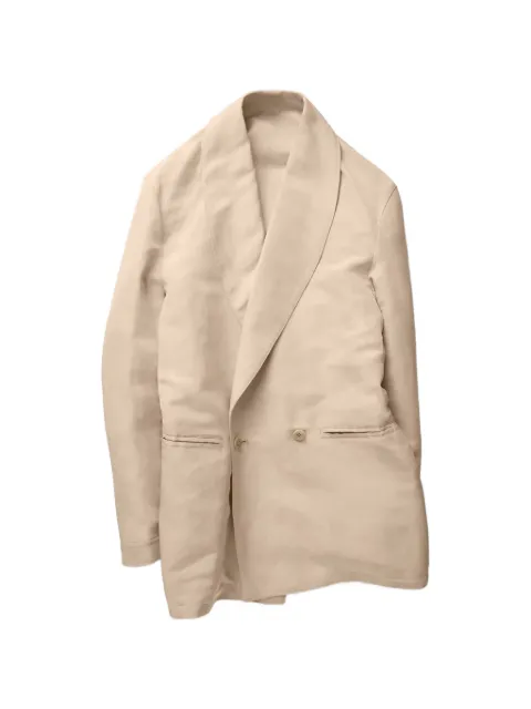 stoffa double-breasted shawl-lapel jacket Neutrals OU027WV000066001