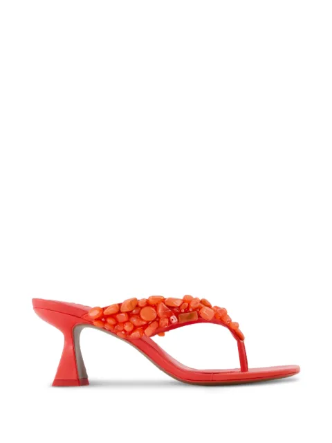 Cult Gaia Abi bead-embellished sandals Orange SDMH1541LR3056