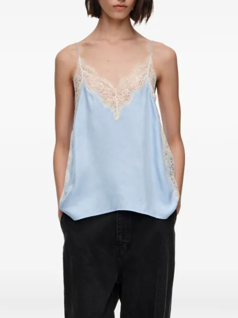 BIMBA Y LOLA light blue lace strappy top Blue 261BR2054