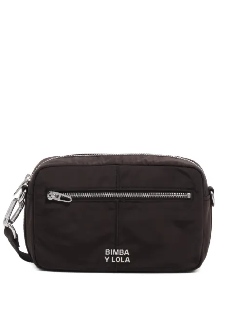 BIMBA Y LOLA logo-plaque crossbody bag Brown 261BBI91111028