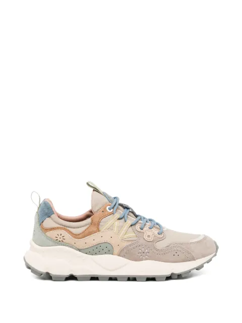 FLOWER MOUNTAIN perforated panelled sneakers Neutrals FM63572