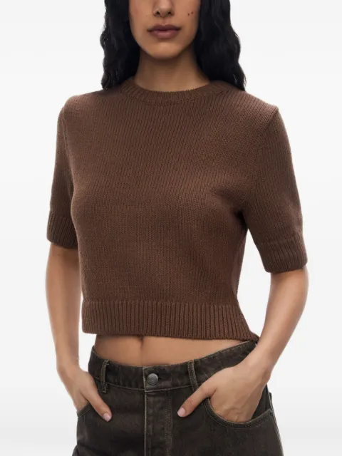 12 STOREEZ Hearth short-sleeve sweater Brown 135832