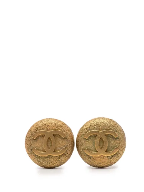 CHANEL Pre-Owned 1994 Gold Plated CC Round Clip On Earrings costume earrings Gold B8W7Q1DEMJY5FKB2