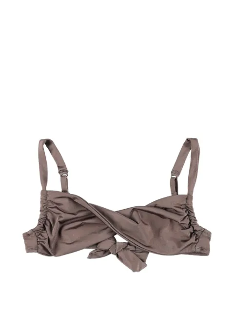 BELAMER Zoe crossover bikini top Brown ZOEBRA