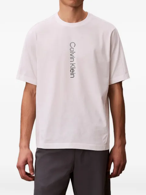 Calvin Klein logo-print raglan-sleeve T-shirt White LVGMS6K101100