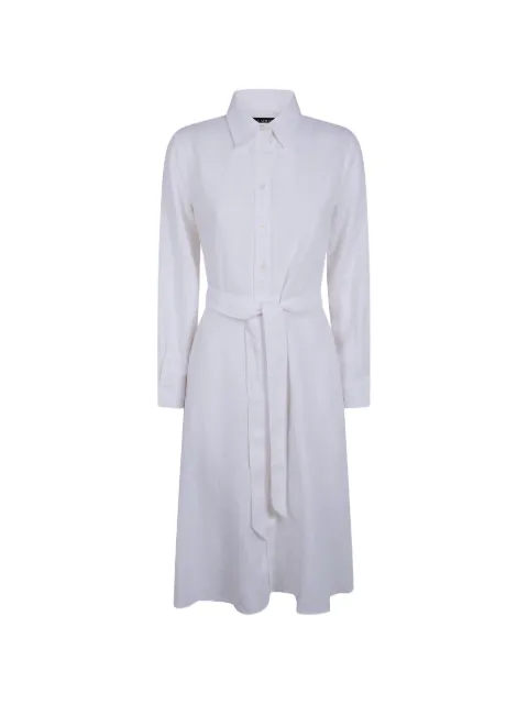 Lauren Ralph Lauren belted button-up dress White 200P13687001