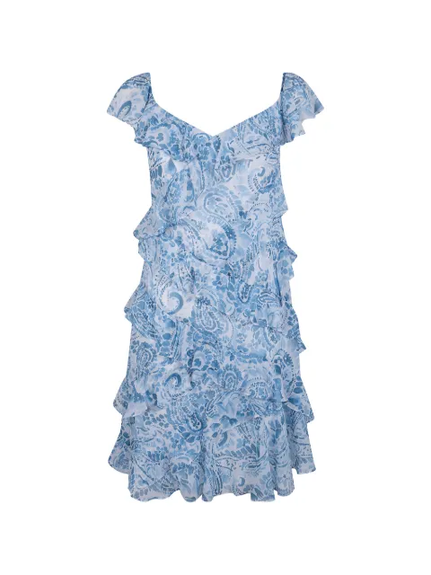 Lauren Ralph Lauren paisley-print ruffled mini dress Blue 253P11986