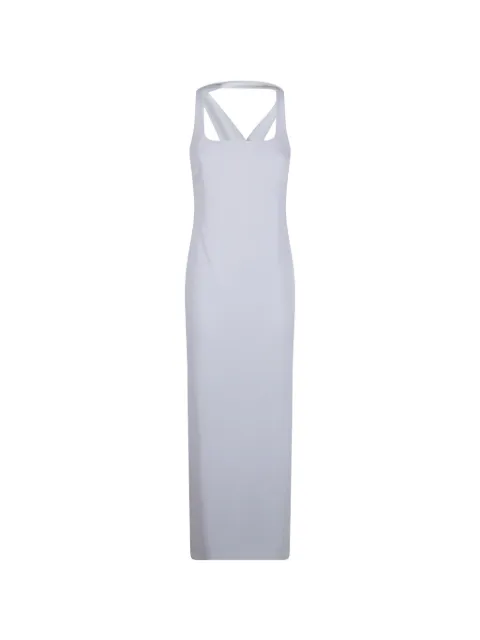 Lauren Ralph Lauren twist-back slit-detail dress White 253P08933001