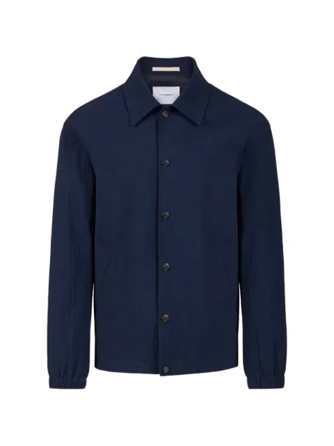 Paolo Pecora seersucker button-up jacket Blue O04101896685