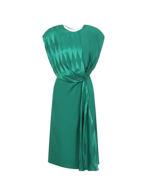 Versace twist-detail silk dress Green 10251301A18234