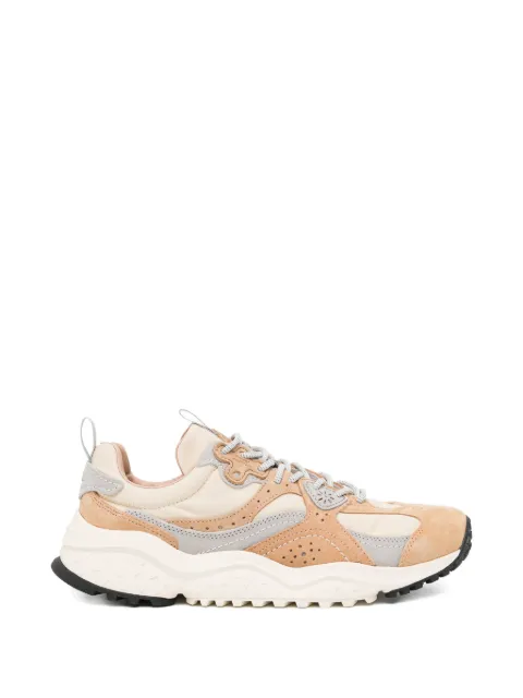 FLOWER MOUNTAIN panelled perforated sneakers Neutrals FM126019