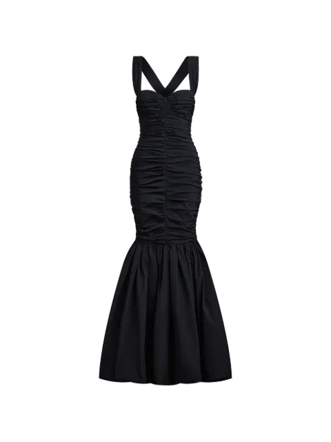 12 STOREEZ Pavlova ruched taffeta dress Black 134986