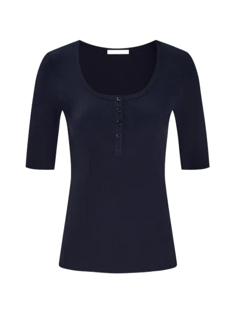 12 STOREEZ Gwen ribbed-knit top Blue 136708