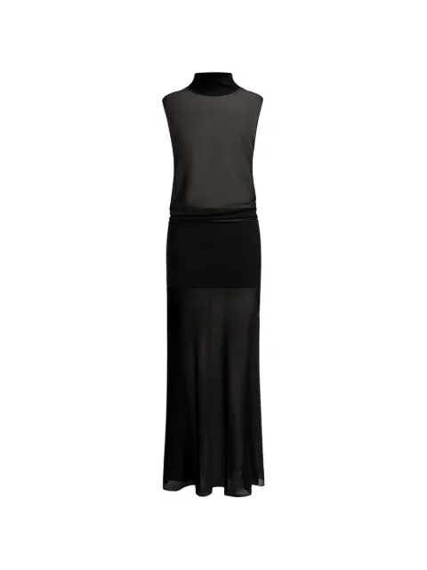 12 STOREEZ turtleneck maxi dress Black 132235
